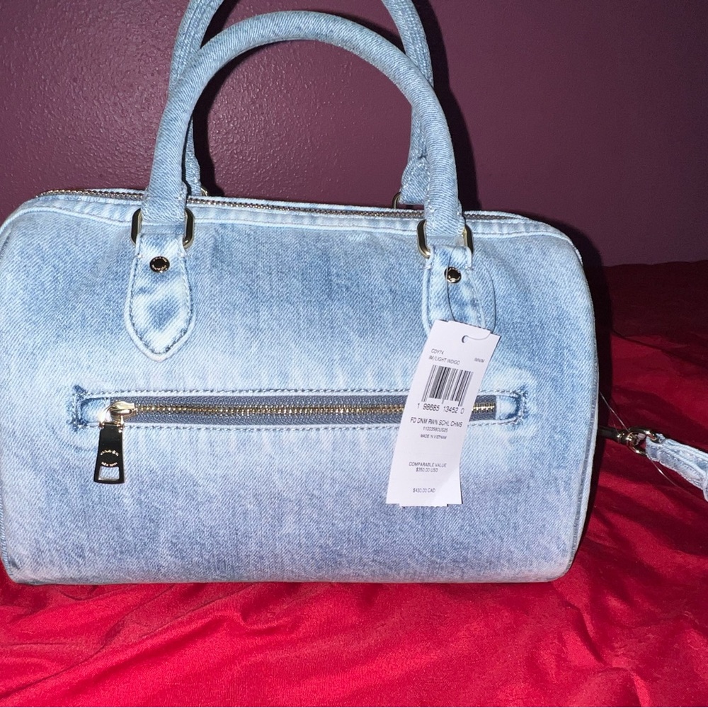 Coach Blue Loved Denim Rowan Satchel Bag (Medium) - Picture 5 of 6